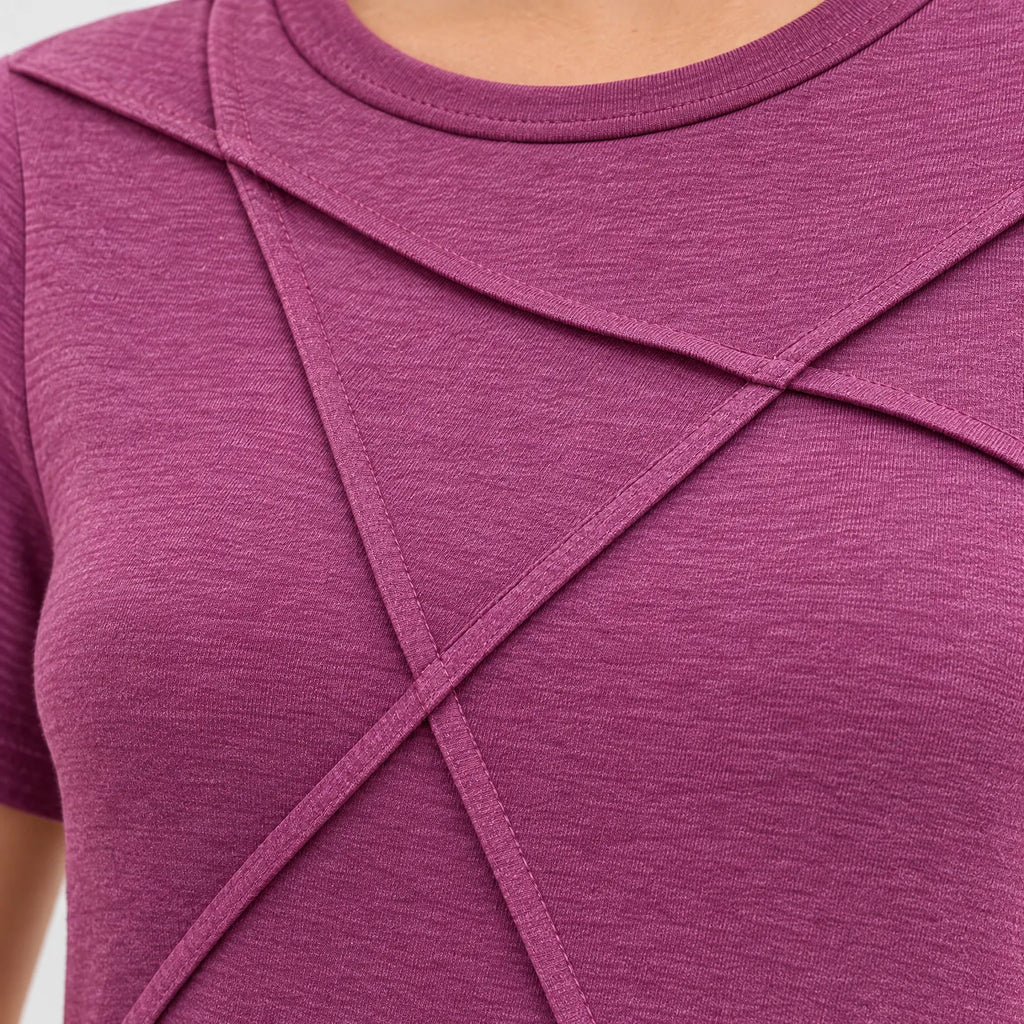 Crissona  - Geometric Detail T-Shirt Casual Daily Wear