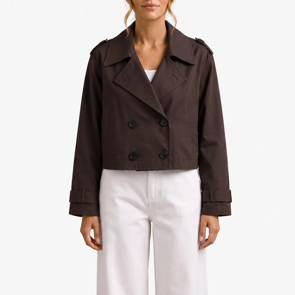 CropTrench  - Cropped Trench Coat Layering For Spring