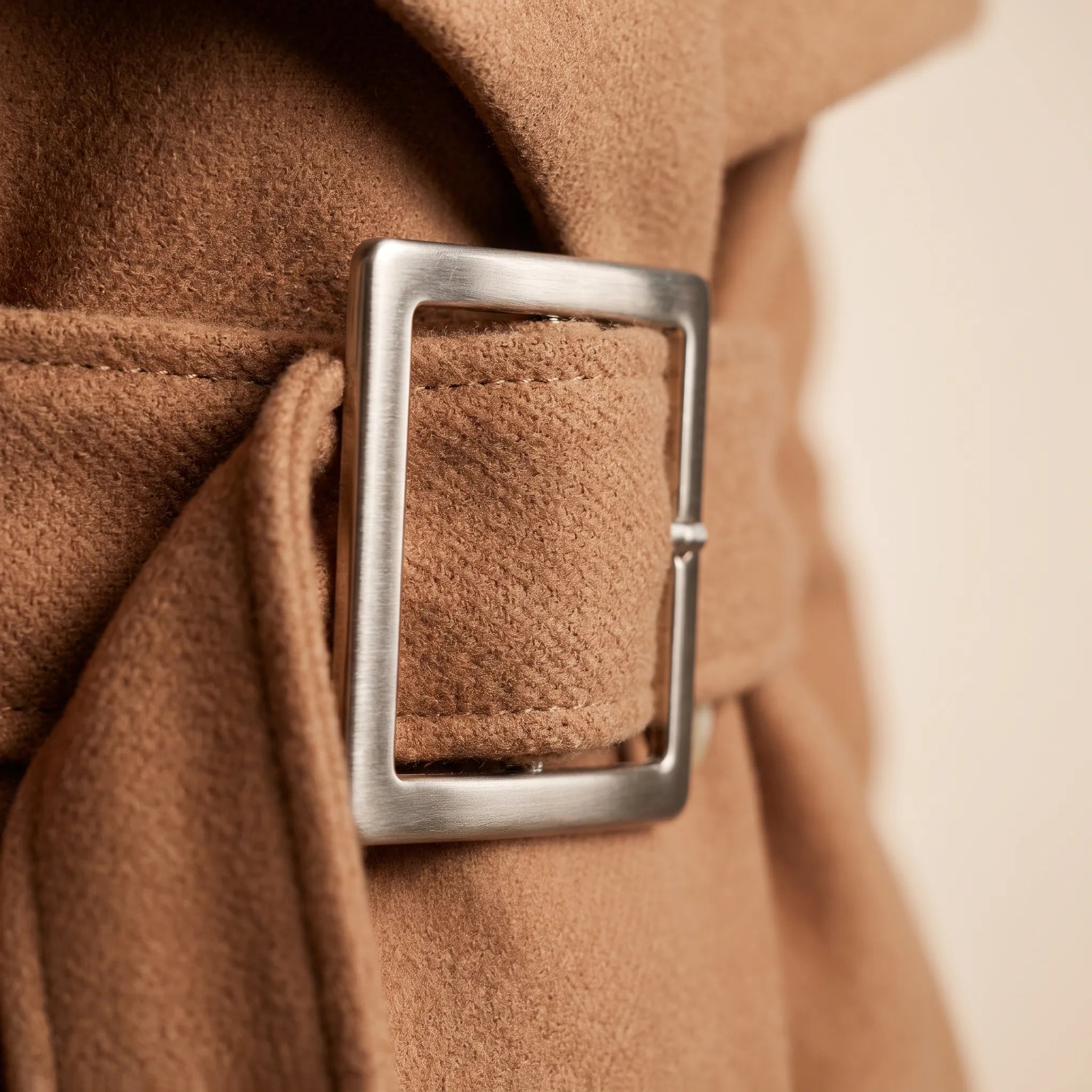 Cymelos  - Belted Wrap Long Camel Coat Cool Weather Layering