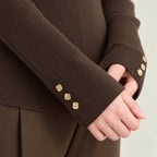 Cynthia  - Ribbed Knit Mock Neck Jumper Office Styling
