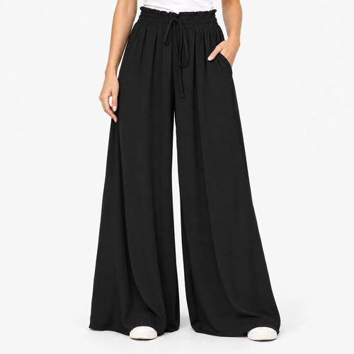 Dalis  - High Waist Wide Leg Trousers Warm Weather Wear