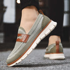 Men's mesh loafers with penny strap and chunky ridged sole