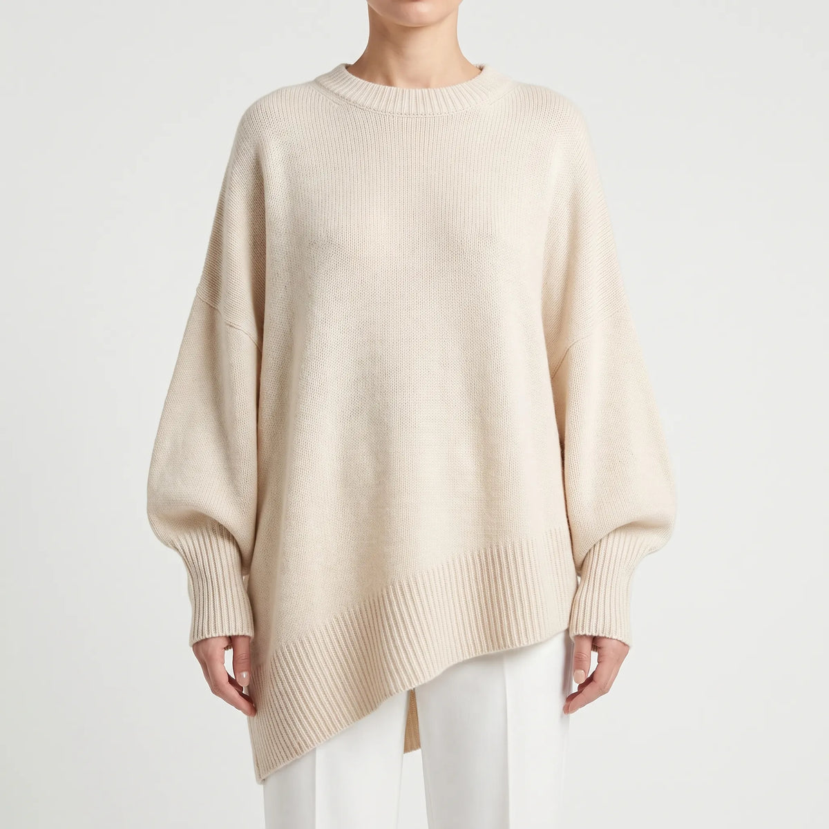DrapeKnit  - Oversized Asymmetrical Knitted Jumper Casual Days