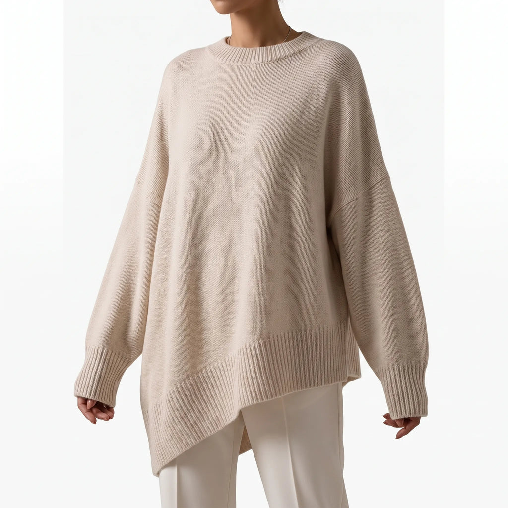 DrapeKnit  - Oversized Asymmetrical Knitted Jumper Casual Days