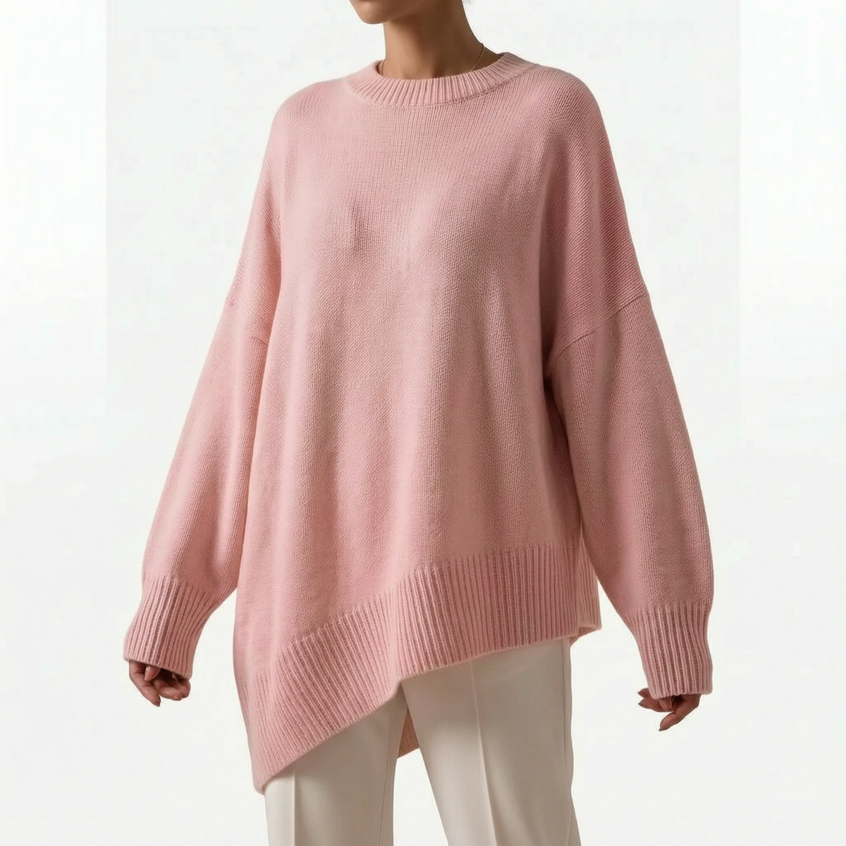 DrapeKnit  - Oversized Asymmetrical Knitted Jumper Casual Days