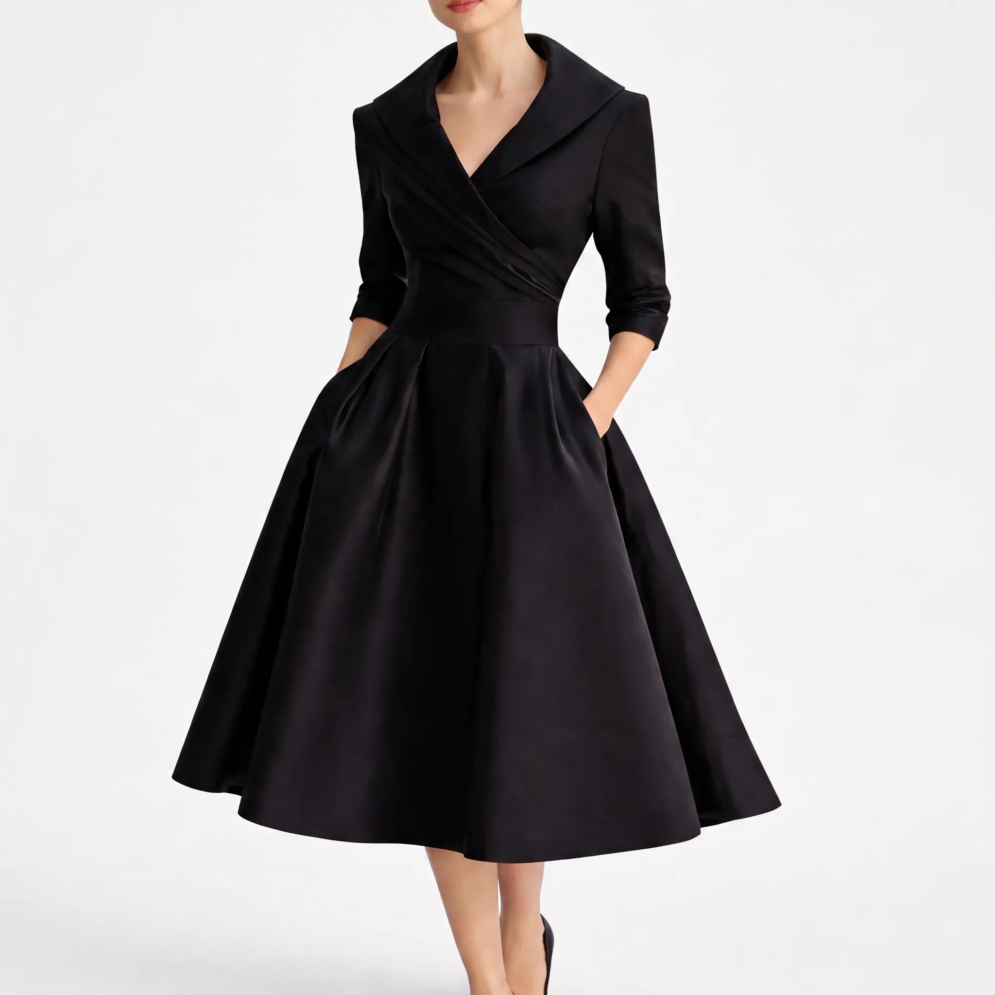 EvoraDress  - A-Line Midi Dress Formal Events