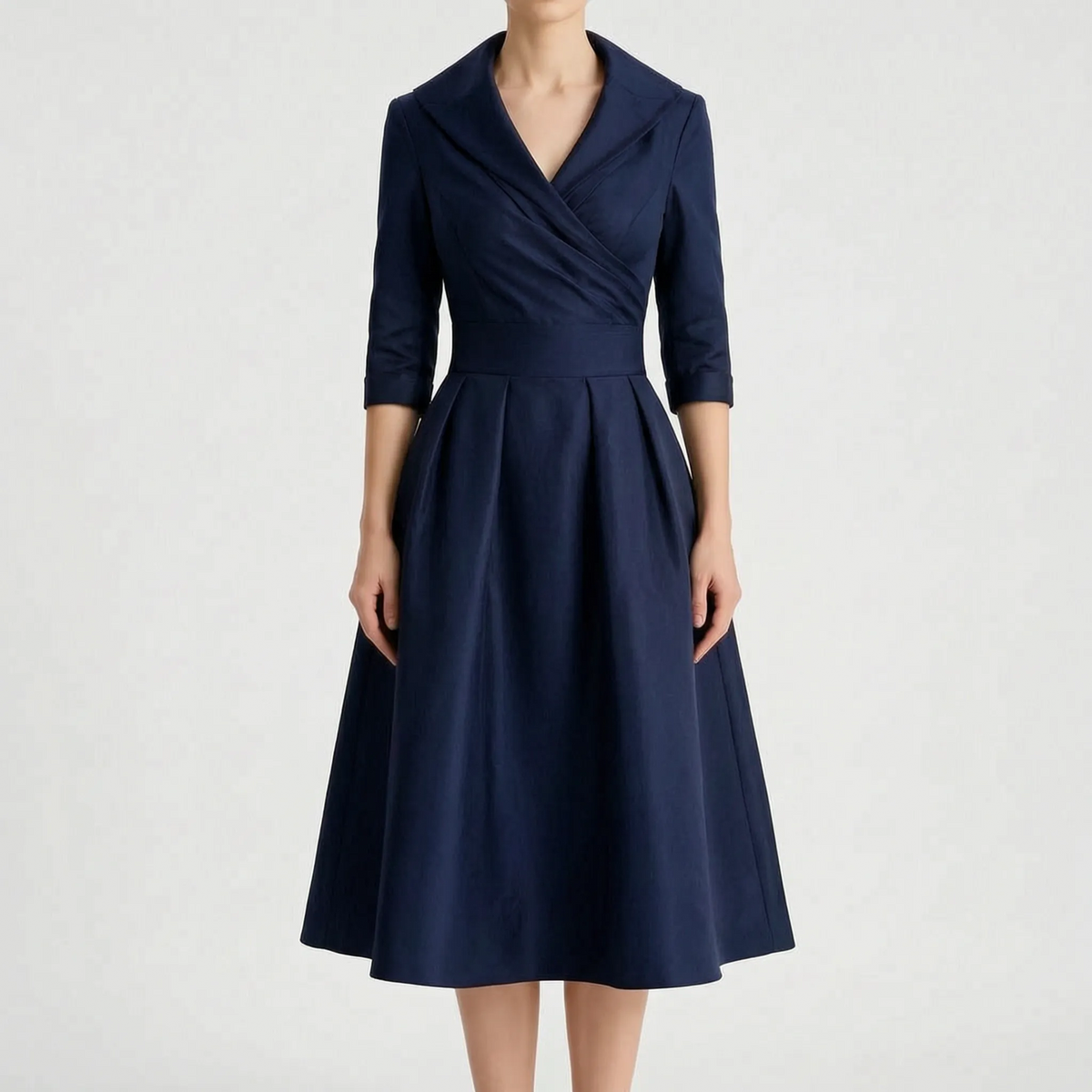 EvoraDress  - A-Line Midi Dress Formal Events