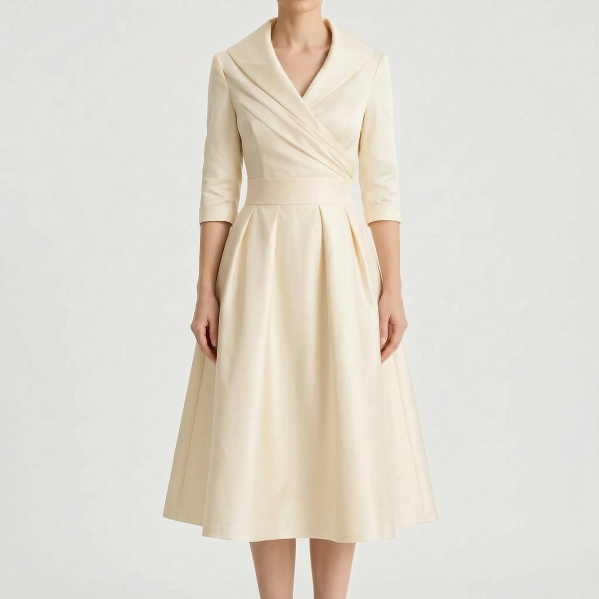 EvoraDress  - A-Line Midi Dress Formal Events