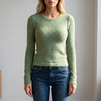 Fiorn  - Textured Long Sleeve Top Everyday Casual Wear