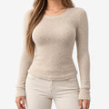 Fiorn  - Textured Long Sleeve Top Everyday Casual Wear