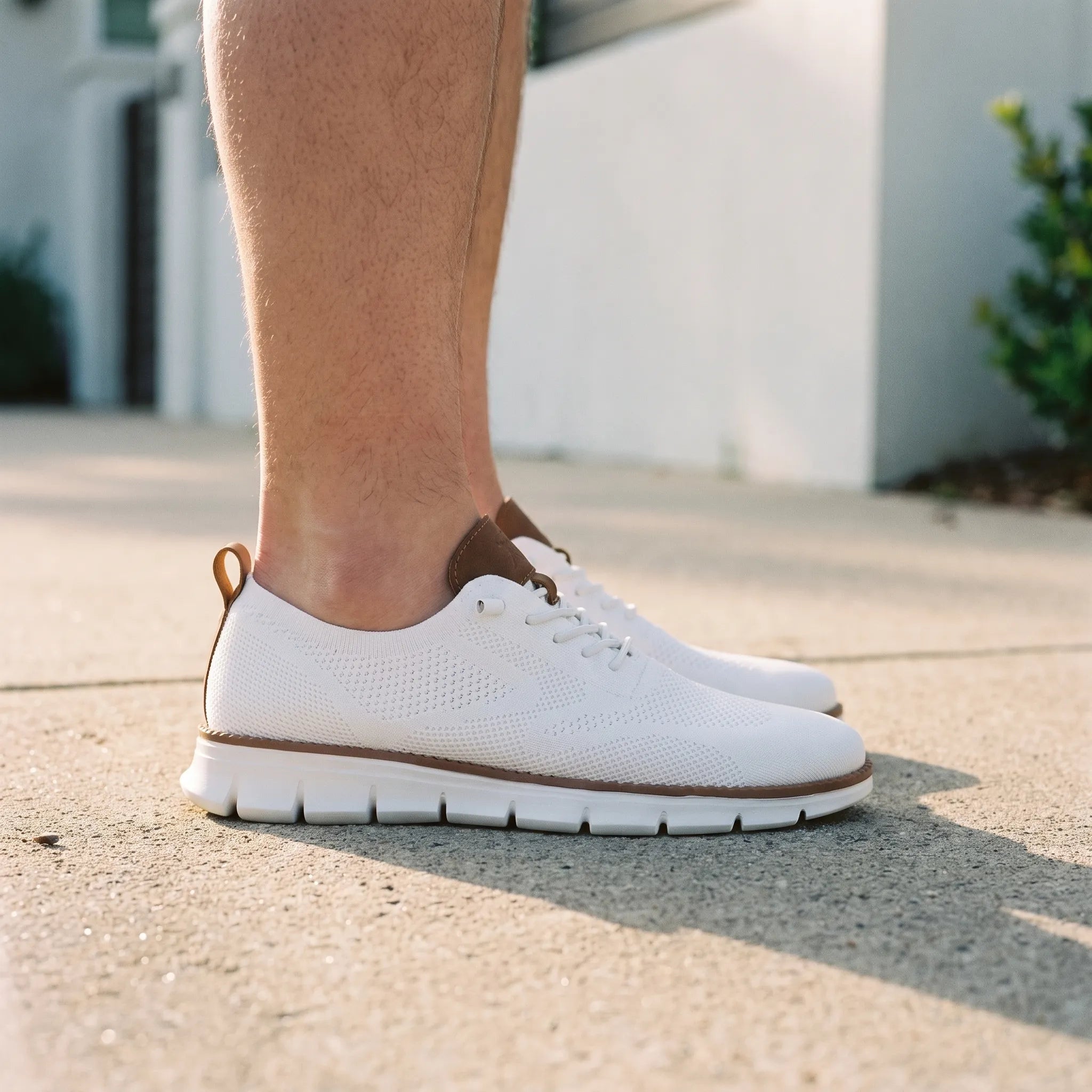 FlexStride  - Men's White Casual Trainers Daily Walking