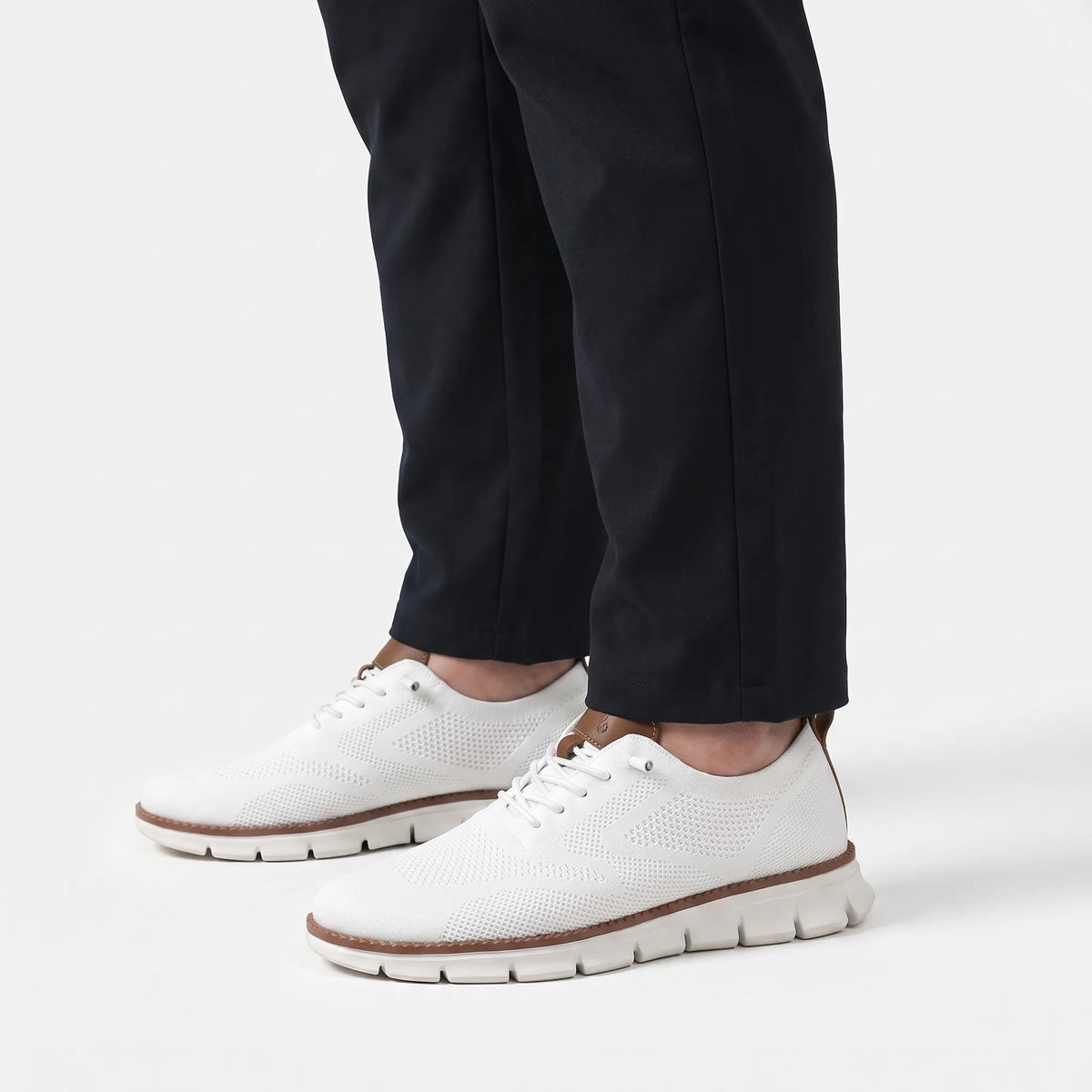 FlexStride  - Men's White Casual Trainers Daily Walking