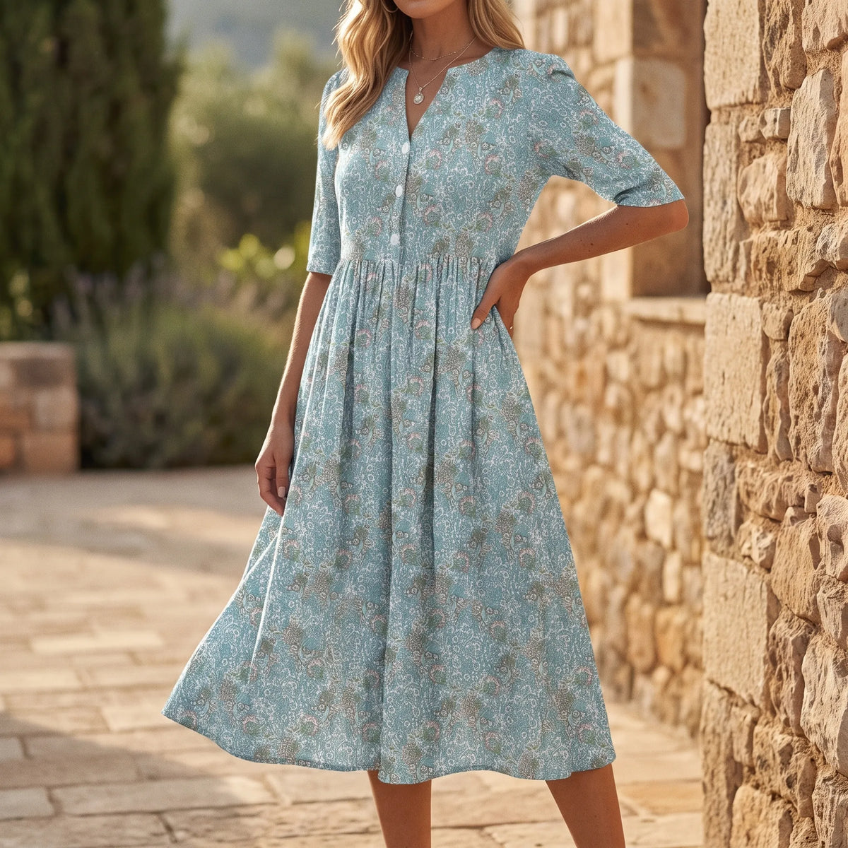 Floramidi  - Floral Midi Dress Garden Parties
