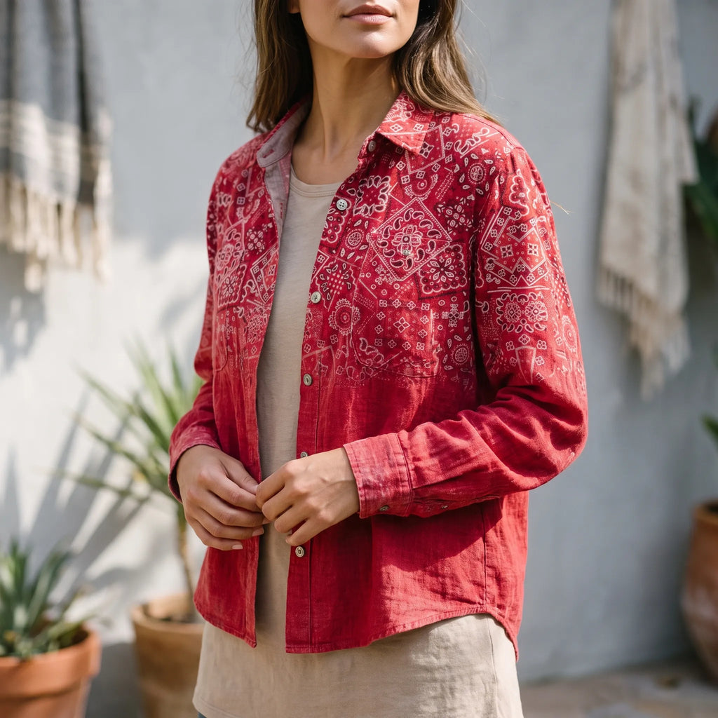 Florisun  - Long Sleeve Floral Blouse Casual Daytime Wear