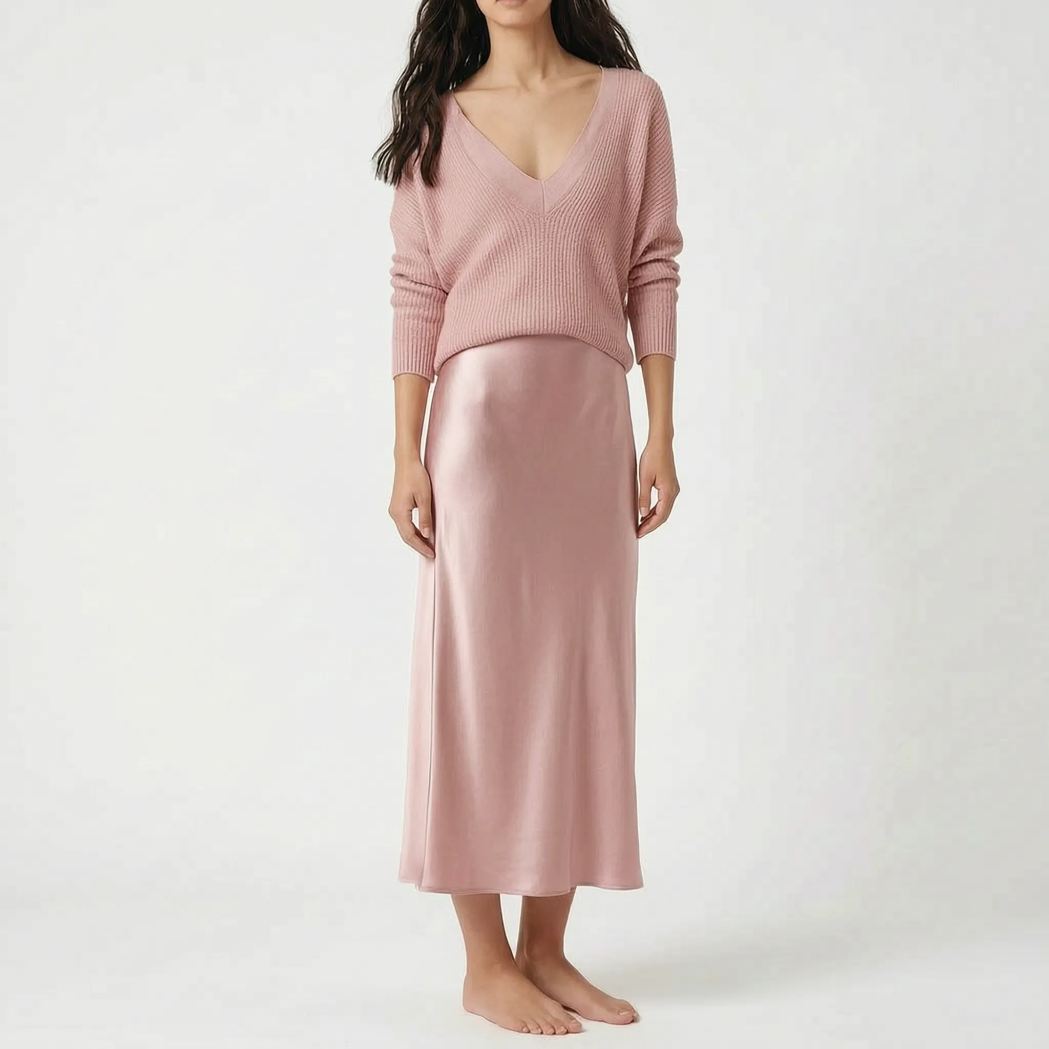 Flowara  - Long-Sleeve V-Neck Co Ord Set Evening Social Events