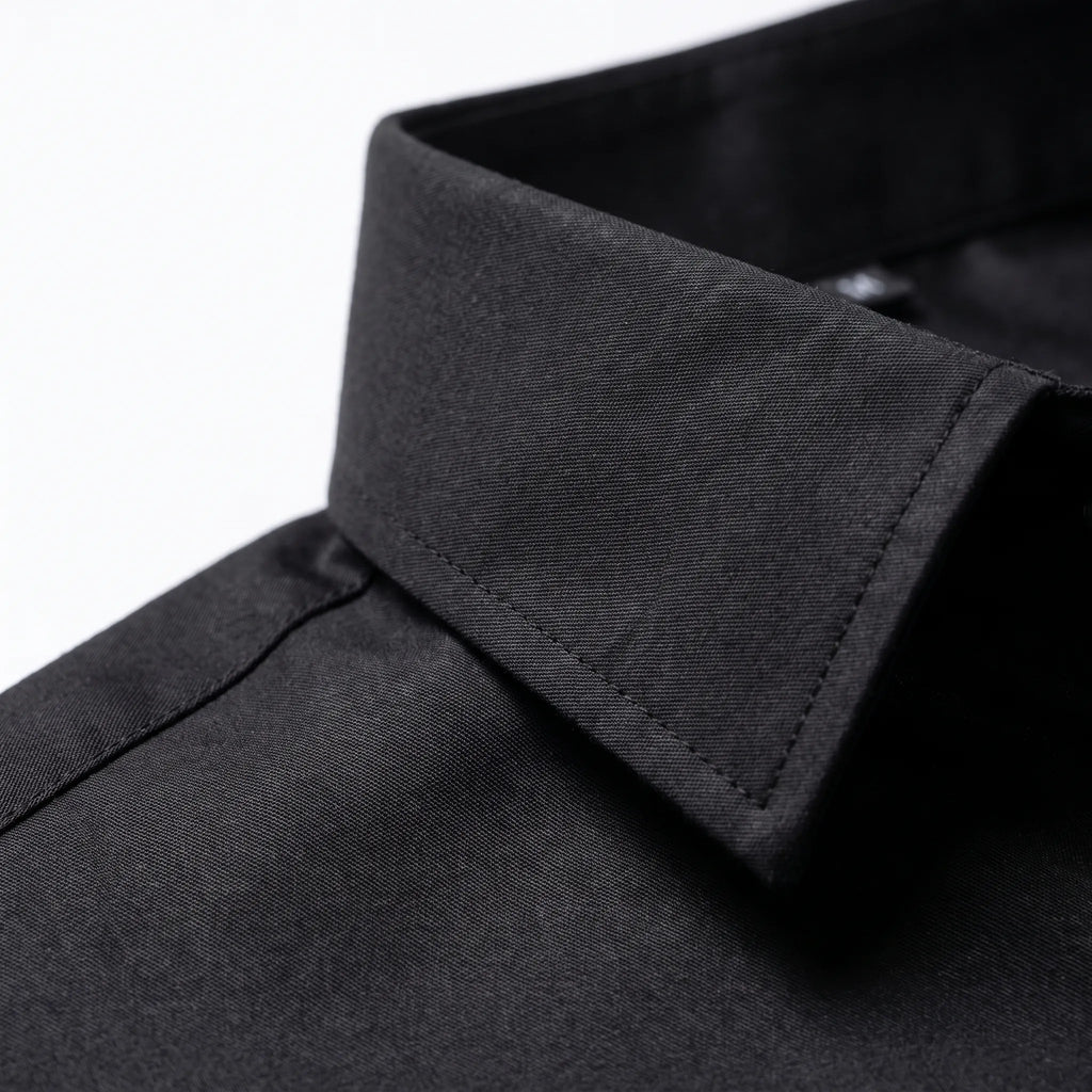 Formahem  - Long-Sleeve Collared Mens White Shirt Office Environment Wear