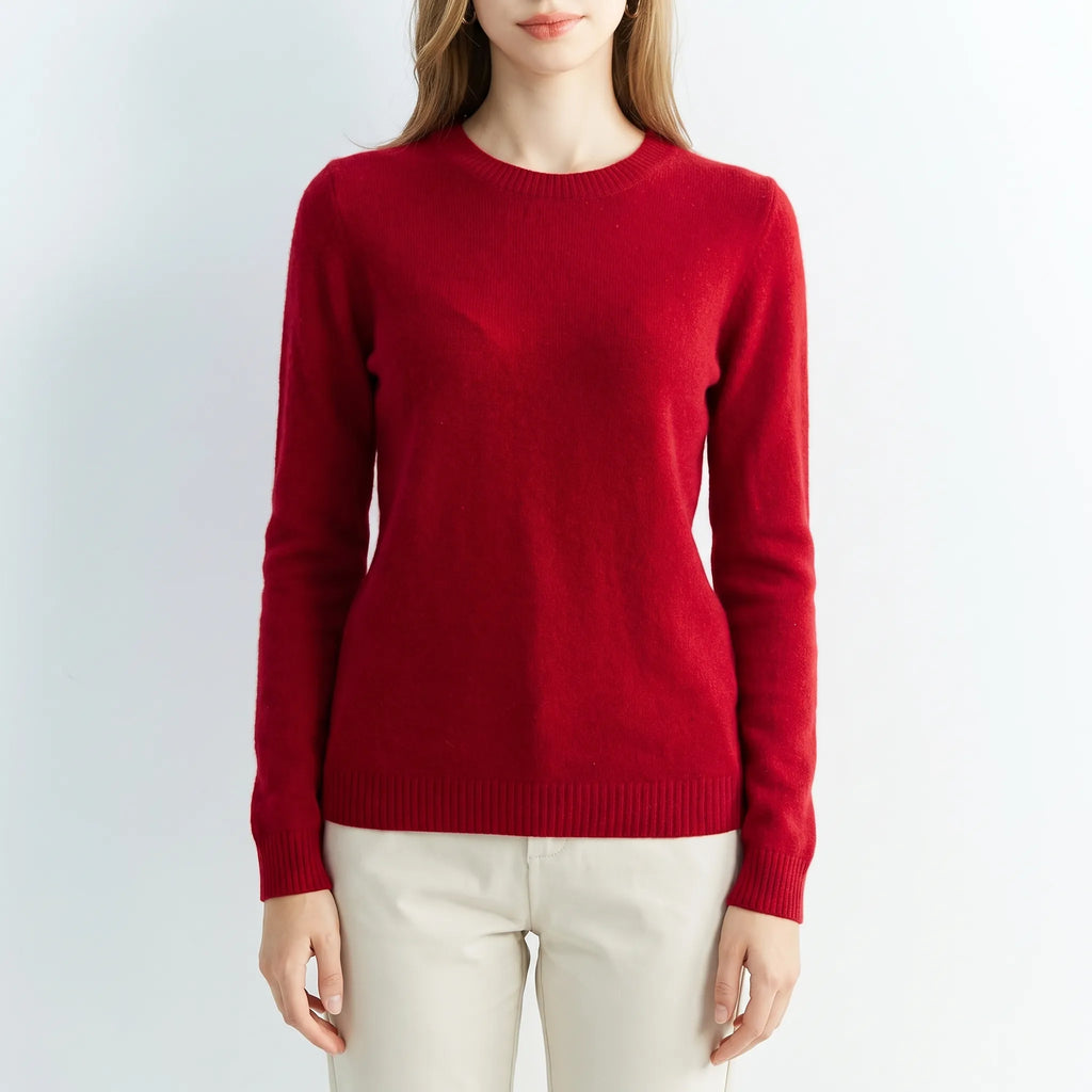 Garlyn  - Fine-Gauge Crew Neck Jumper Layering Under Coats