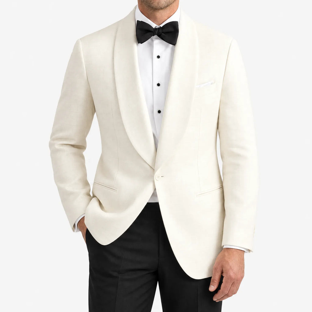 Garnet  - Ivory Dinner Jacket Attending Formal Dinners