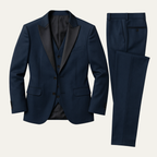 Men's three-piece suit with blazer, waistcoat and trousers