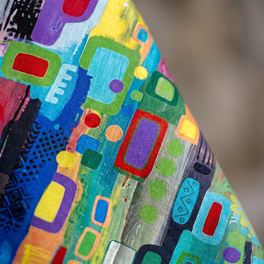 Geomira  - Multi-Coloured Geometric Patterned Blouse Office Attire