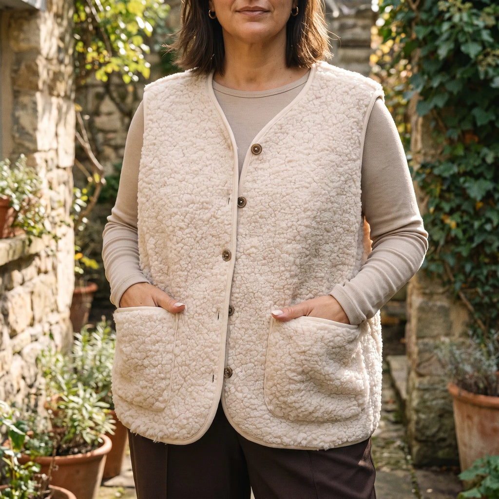 Gilaro  - Relaxed Fit Textured Ladies Layering Gilet Transitional Weather Layering
