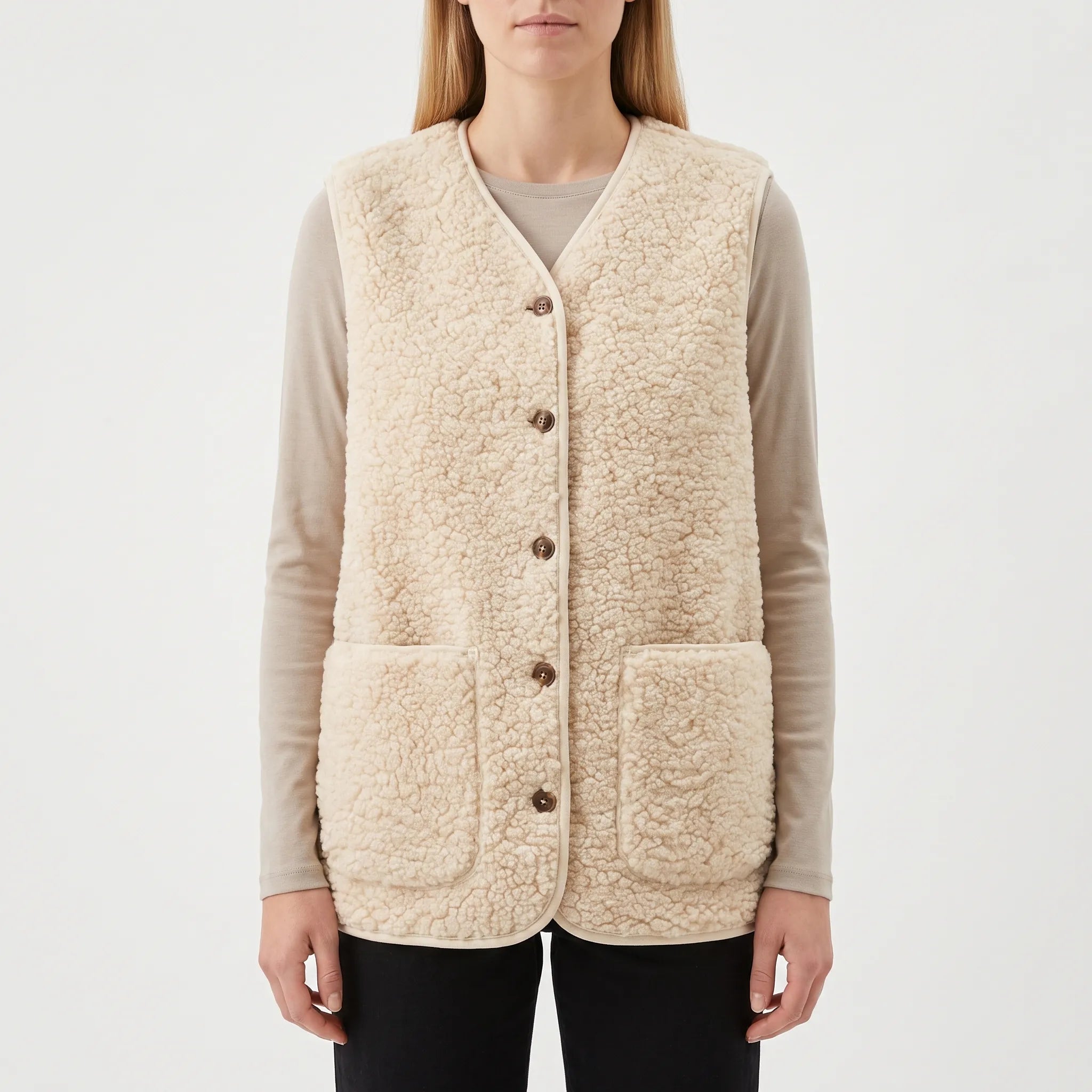 Gilaro  - Relaxed Fit Textured Ladies Layering Gilet Transitional Weather Layering