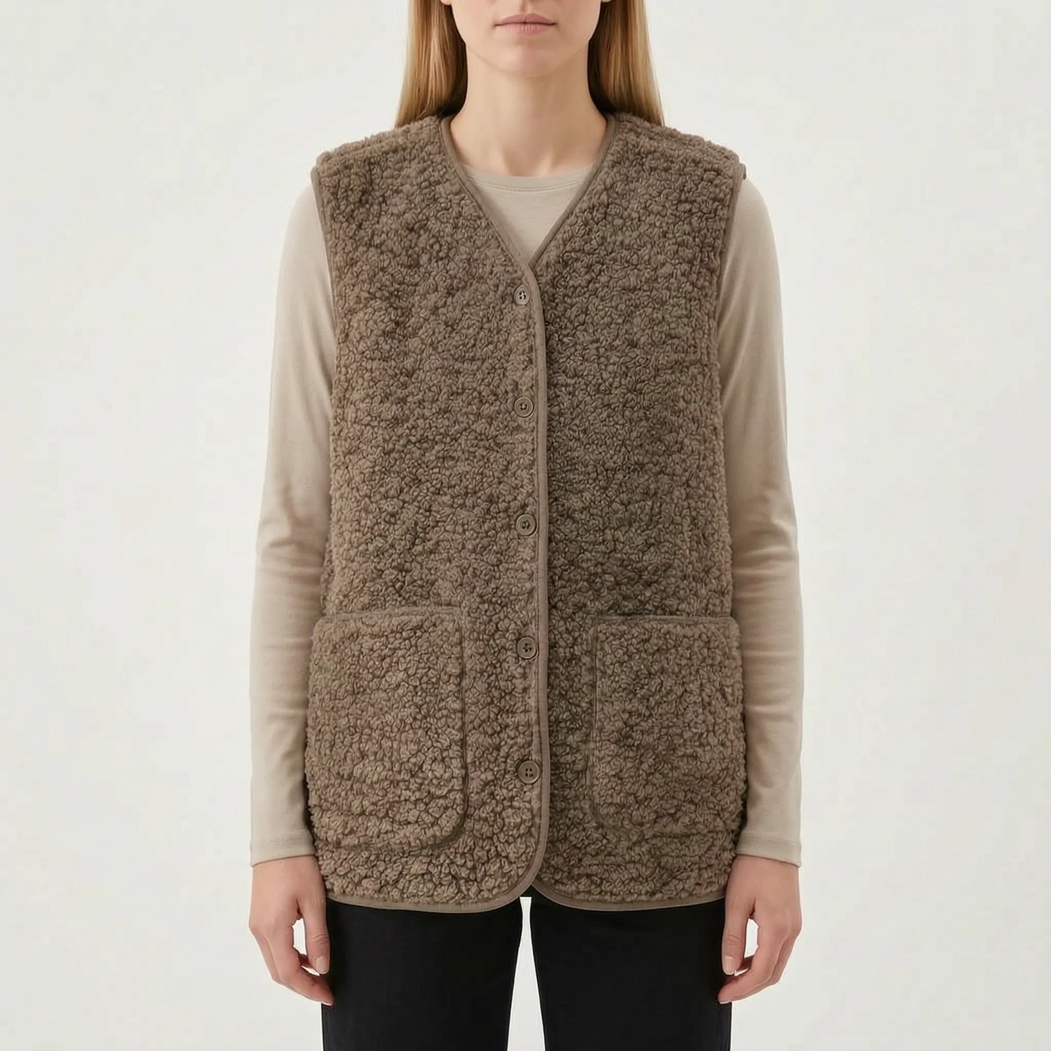 Gilaro  - Relaxed Fit Textured Ladies Layering Gilet Transitional Weather Layering