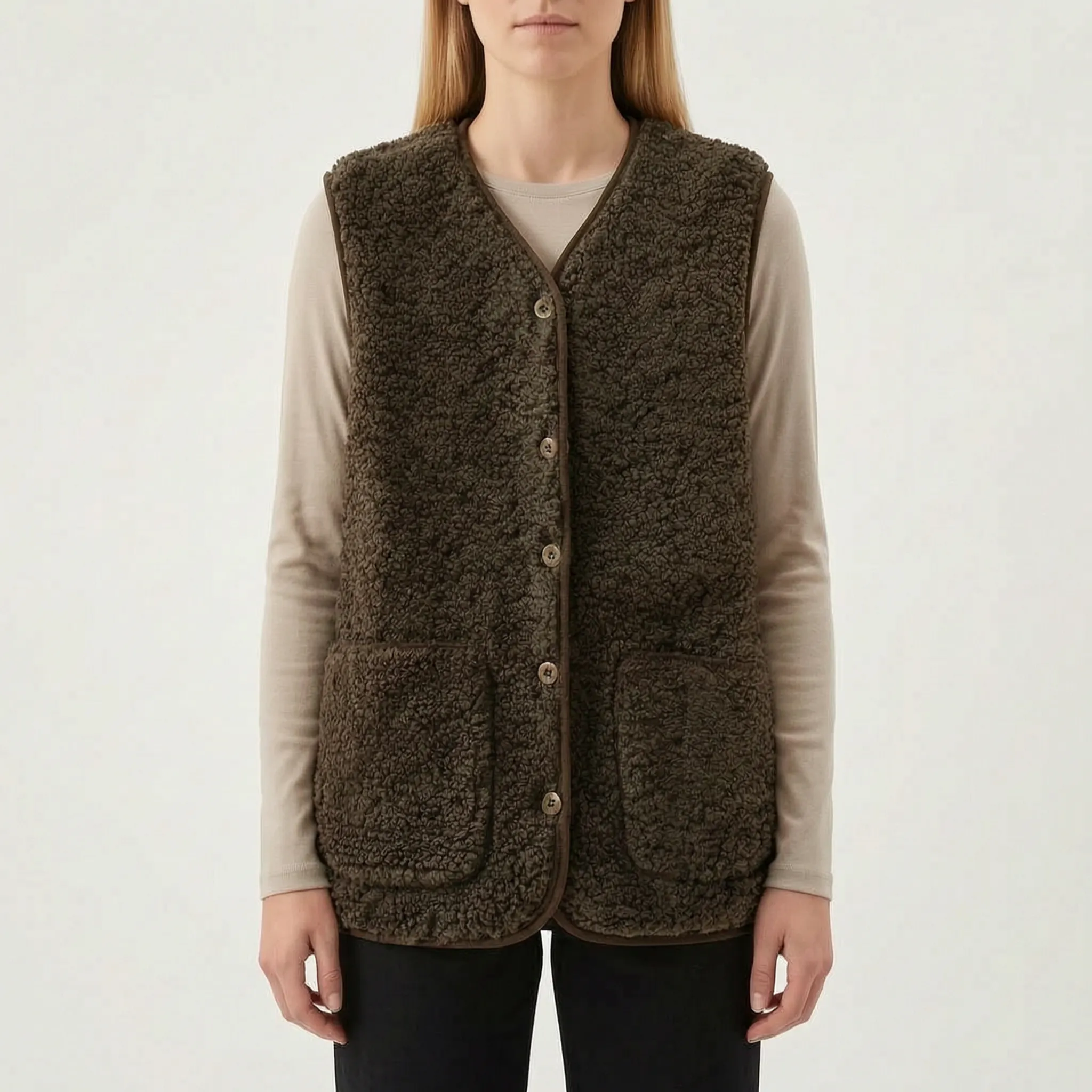 Gilaro  - Relaxed Fit Textured Ladies Layering Gilet Transitional Weather Layering