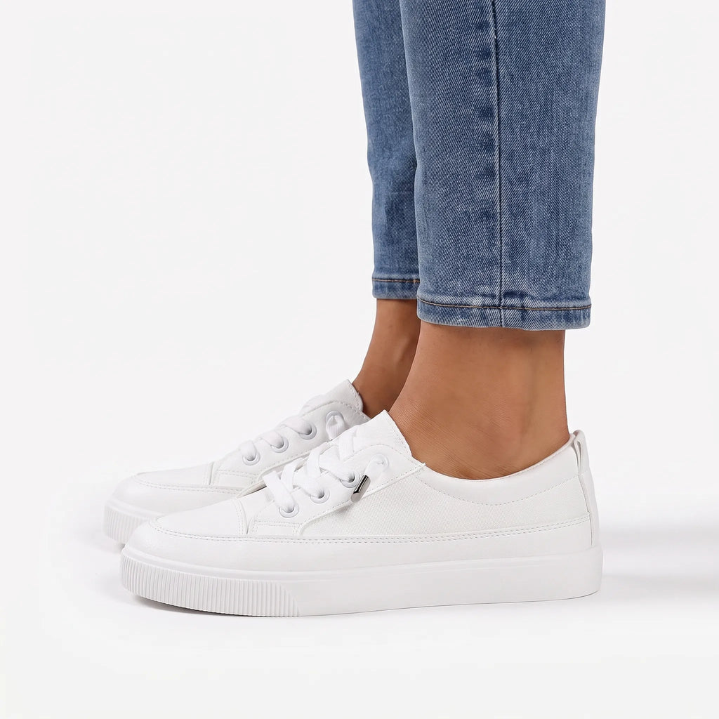 GlideKicks  - White Slip On Trainers Everyday Casual Wear