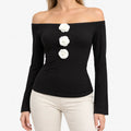 Glythia  - Off The Shoulder Bardot Top Evening Wear Styling