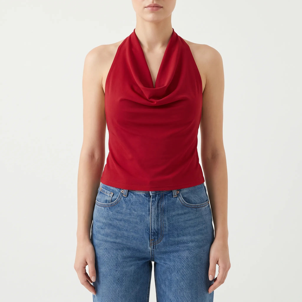 Haltis  - Draped Halter Neck Top Evening Out