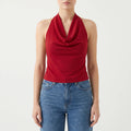 Haltis  - Draped Halter Neck Top Evening Out