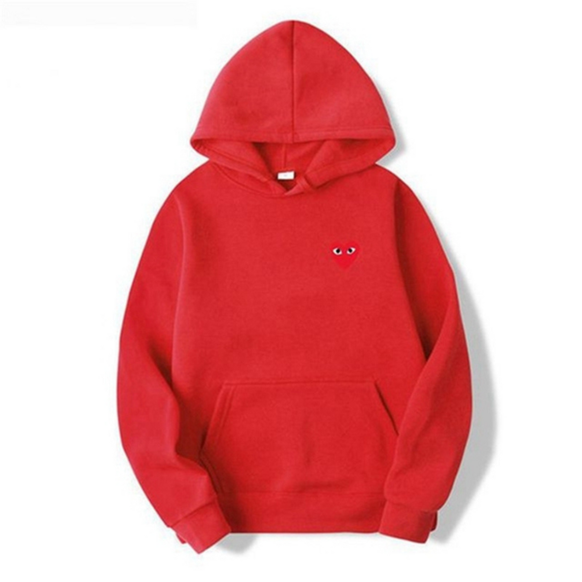 Women's hooded sweatshirt with long sleeves and a small heart chest motif