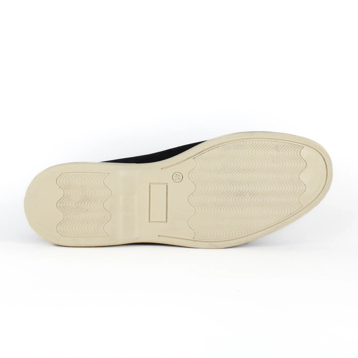 Black men's moccasin loafers with rounded toes and light flat soles