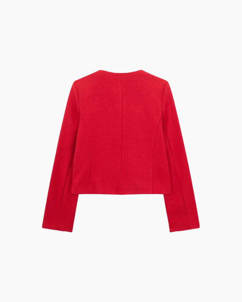Structured modern blazer with a tailored silhouette