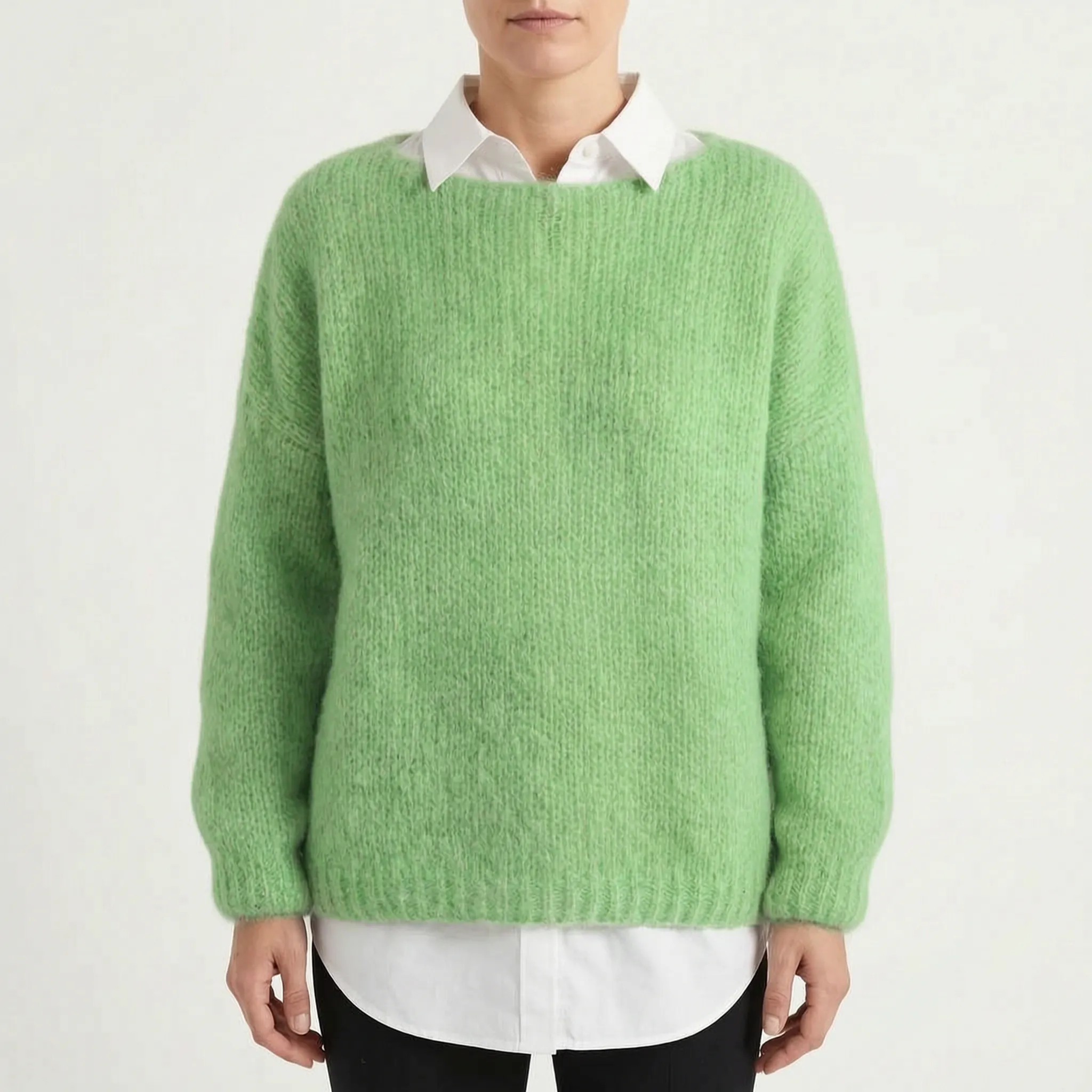 Jozelyn  - Loose Fit Knitted Jumper Layering Over Blouses