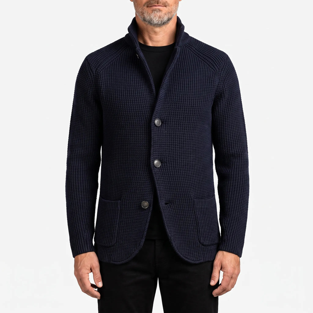 KnitJacket  - Men's Tailored Knit Cardigan Office Wear