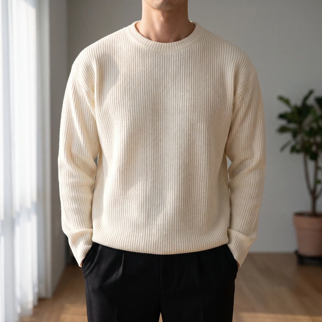 KnitVibe  - Ribbed Long Knitted Jumper Casual Dressing