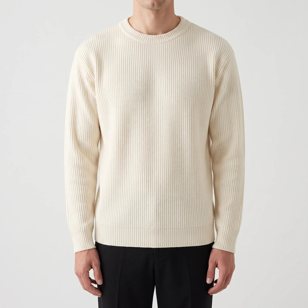 KnitVibe  - Ribbed Long Knitted Jumper Casual Dressing