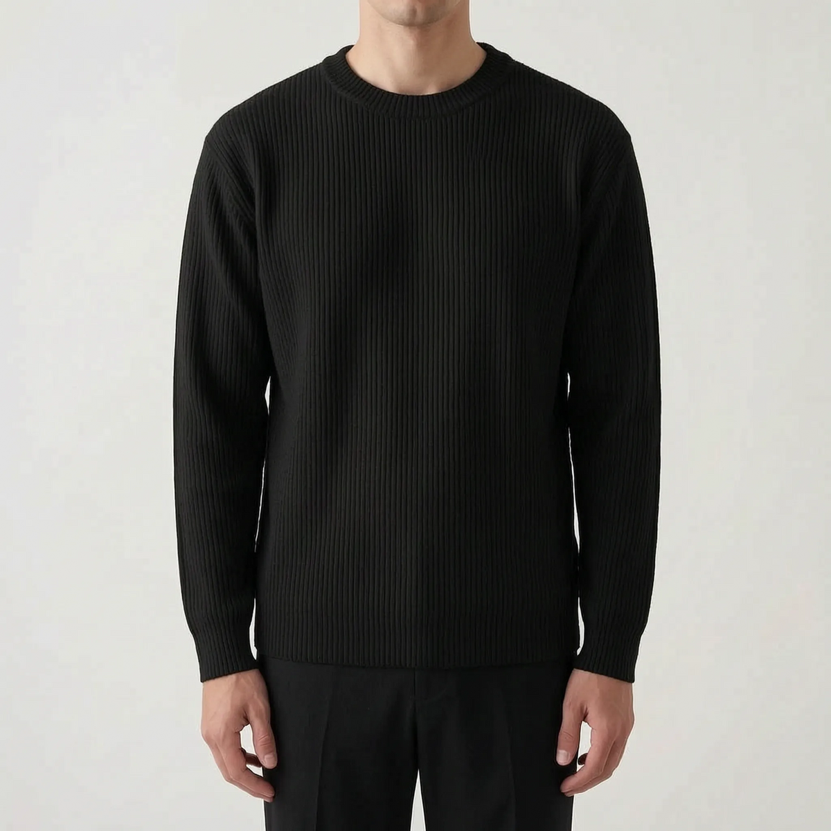 KnitVibe  - Ribbed Long Knitted Jumper Casual Dressing