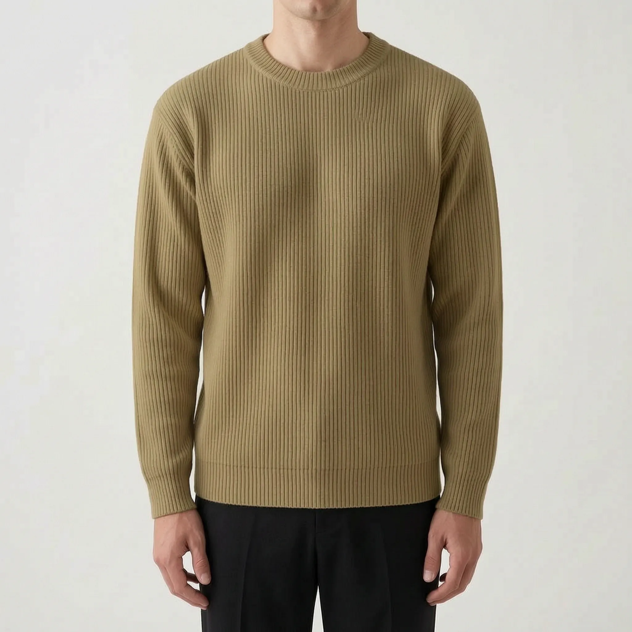 KnitVibe  - Ribbed Long Knitted Jumper Casual Dressing