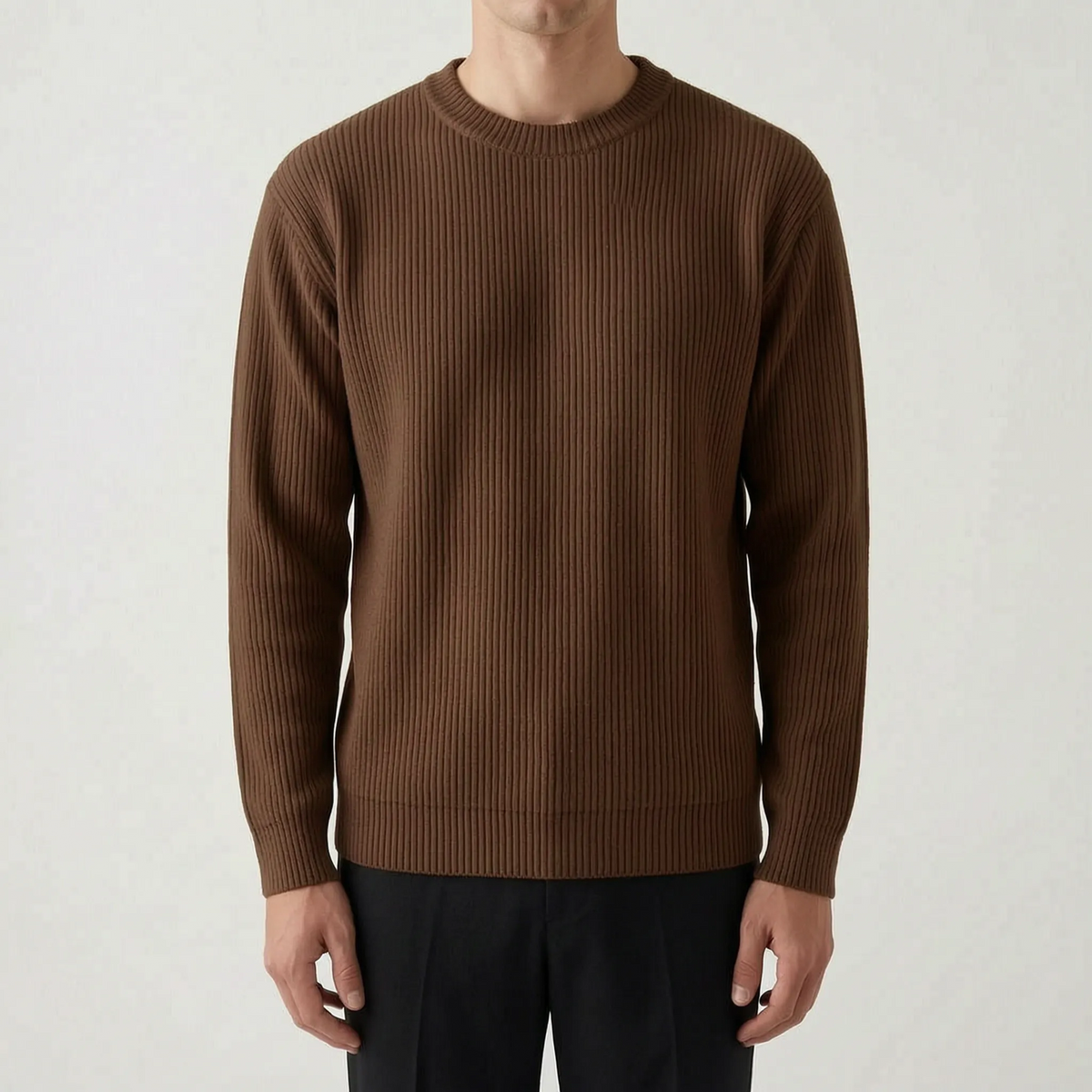 KnitVibe  - Ribbed Long Knitted Jumper Casual Dressing