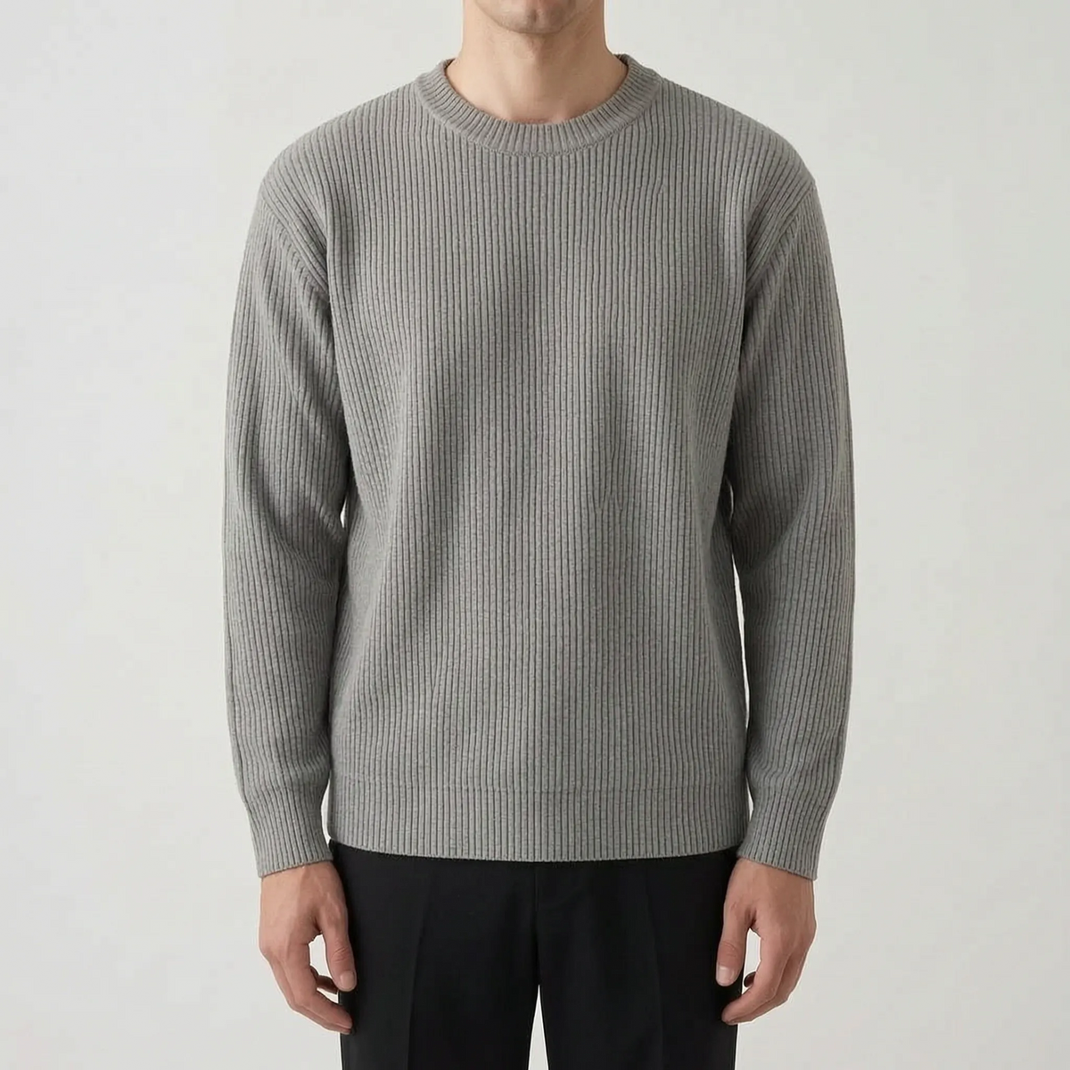 KnitVibe  - Ribbed Long Knitted Jumper Casual Dressing