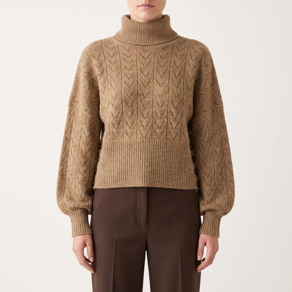 Knitwell  - Womens Roll Neck Jumper Cold Weather Layering