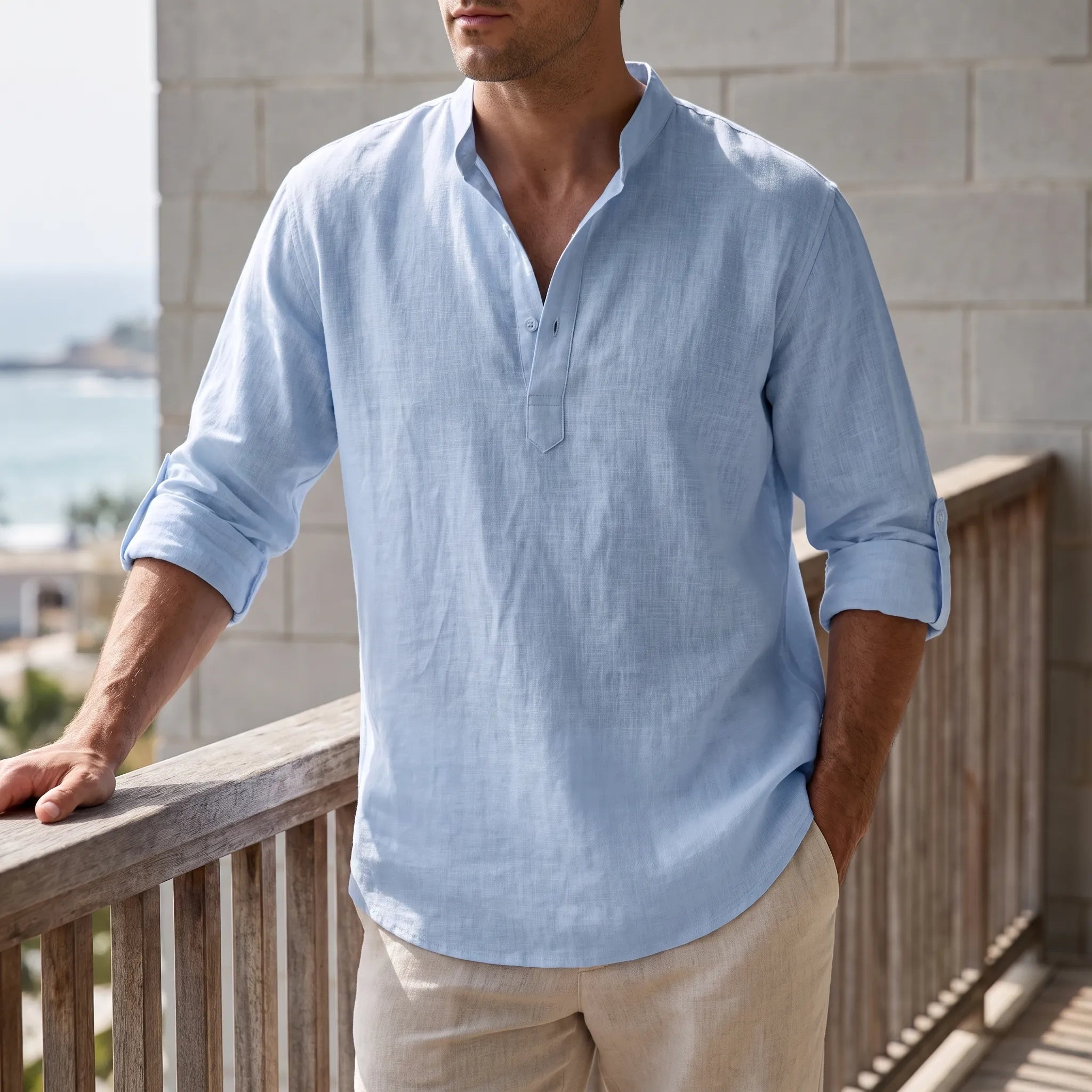 Kolaris  - Men's Relaxed Fit Breathable Shirt Warm Weather Outings
