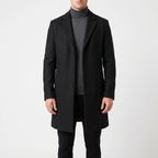 Kovalen  - Tailored Single-Breasted Long Overcoat Business Commuting