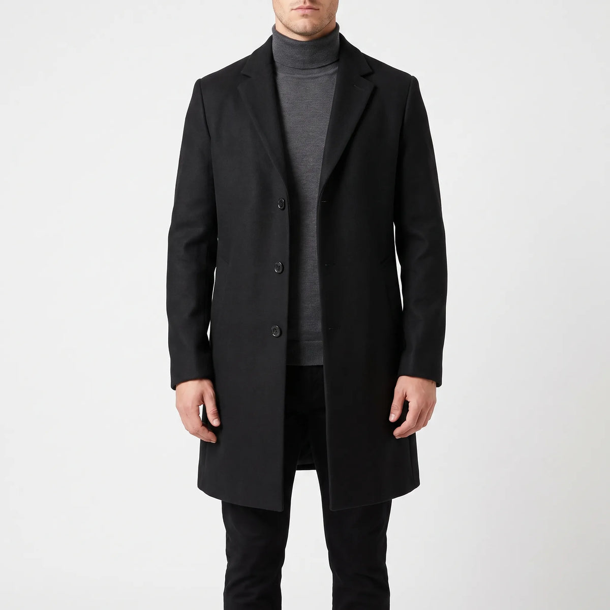 Kovalen  - Tailored Single-Breasted Long Overcoat Business Commuting
