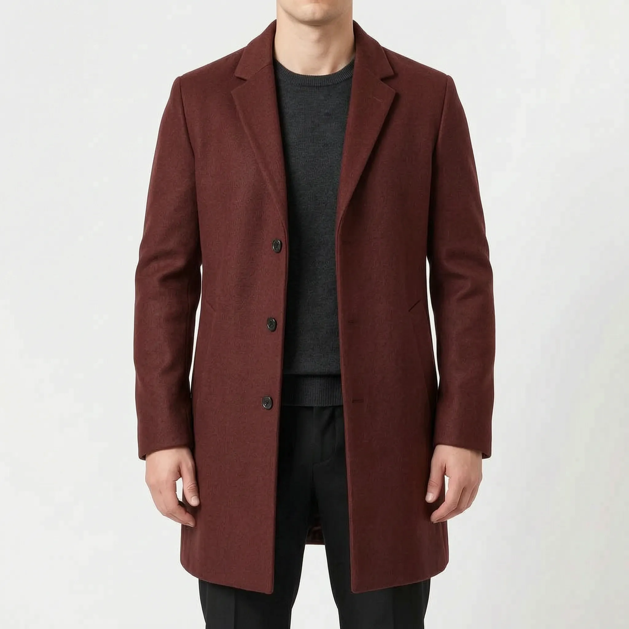 Kovalen  - Tailored Single-Breasted Long Overcoat Business Commuting