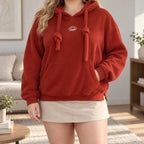 Kumo  - Oversized Fleece Hoodie Relaxing At Home