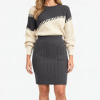 Kyma  - Colour-Block Ribbed Co-Ord Cold Weather Layering